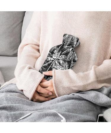White Palm Hot Water Bottle with Plush Cover - Soft Bed Warmer for Adults & Kids | 26.5x15.3cm - Ideal for Comfort & Relief - Buy Online on GoSupps.com