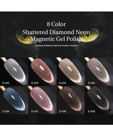 X&D Cat Eye Gel Nail Polish Set - Reflective Rainbow with Magnetic Holographic Effect | 7.3 ml Nail Art Varnish for Professional DIY Nail Art - Buy Online on GoSupps.com