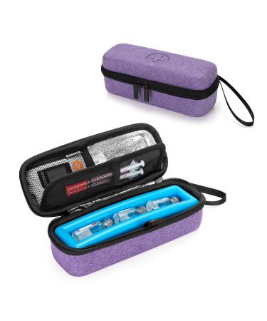 Damero Insulin cooling bag Travel pocket insulin diabetics bag medication isolated diabetic portable cooler pocket for insulin pen and other diabetic accessories violet