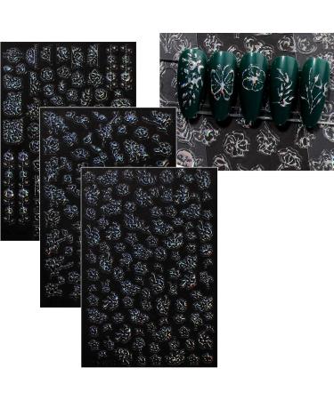 JMEOWIO 12 Sheets Aurora Star Heart Nail Art Stickers Decals Self-Adhesive Colorful Nail Supplies Nail Art Design Decoration Accessories - Buy Online on GoSupps.com