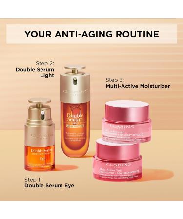 Clarins DOUBLE SERUM LIGHT TEXTURE | Anti Aging Serum | Visibly Firms Smoothes Boosts Radiance and Refines Pores | 24H Hydration | Great for Combination to Oily Skin and Humid Climates Double Serum Light 1.7 Fl Oz - Buy Online on GoSupps.com