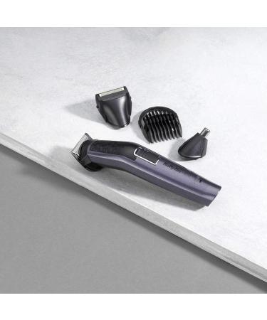 Babyliss Men 10-in-1 Carbon Titanium Multi-Grooming Trimmer Kit - Washable Body Beard & Nasal Hair Groomer - Black Gray MT727E - Buy Online on GoSupps.com