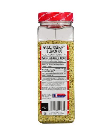 Lawry's Garlic Rosemary & Lemon Rub 22 oz - Chef's Seasoning for Chicken, Fish & Vegetables - 1.37 lb Container - Buy Online on GoSupps.com