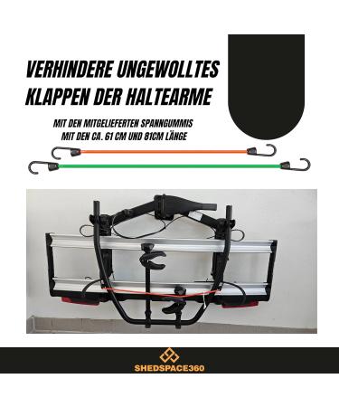 Bicycle Rack Wall Bracket | Shedspace360 | Matt Black Bike Rack Rear Carrier for Garage | International Shipping Available - Buy Online on GoSupps.com