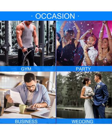 COOFANDY Men's 2 Pack Compression Shirt Slimming Vest Gym Tank Top - Medium, Navy Blue/Gray - Buy Online on GoSupps.com