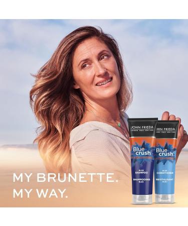 John Frieda Blue Crush for brunettes Blue Shampoo & Conditioner Set for Brassy Hair |Phthalate Free Ammonia Free (Pack of 2) - Buy Online on GoSupps.com