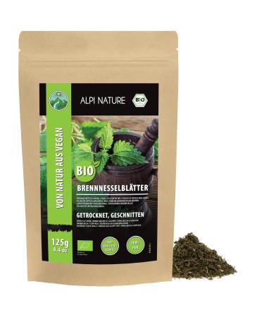 Alpi Investment OOD Alpi Nature Organic Nettle Tea 125g 4 Oz Dried and Sliced Nettle Leaves Loose Leaf Tea