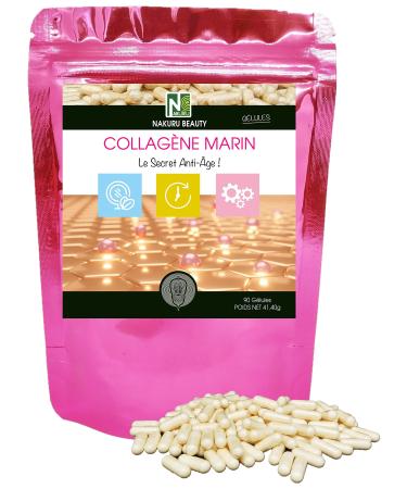 NAKURU | Marine Collagen | Beauty Range | Made in France | “The Anti-Aging Secret!” | (90 Capsules of 460mg/Net Weight: 41g)