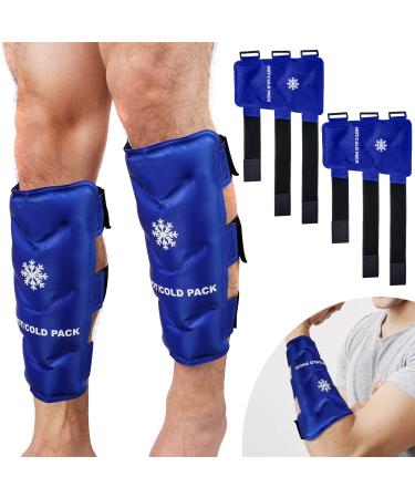 Nord Freeze Shin Splint Relief - 2 PACK Shin Splint Ice Pack for Shin Splints Leg Pain Relief Support - Ice Packs for Legs Hot Packs for Pain Relief Large Ice Pack Wrap for Calf Blue pack of: 2.0