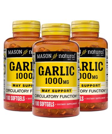 Mason Natural Garlic Oil 1000 mg 100 Softgels