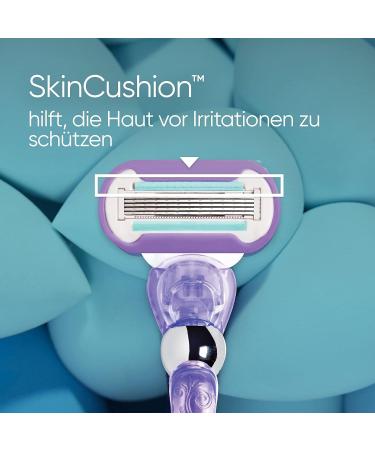 Gillette Venus Deluxe Smooth Swirl Razor for Women - 4 Replacement Blades | Extra Smooth 5-Fold Blade Shaving | International Shipping - Buy Online on GoSupps.com