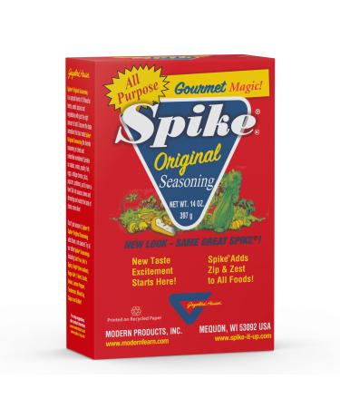 Spike Original All-Purpose Seasoning, All Natural, Low Sodium, No Sugar, No MSG, Zero Calories, Vegan, 14 oz Box