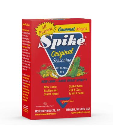 Spike Original All-Purpose Seasoning, All Natural, Low Sodium, No Sugar, No MSG, Zero Calories, Vegan, 14 oz Box - Buy Online on GoSupps.com