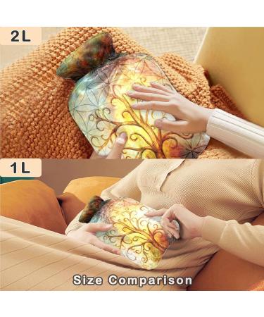 NAANLE Galaxy Tree of Life Hot Water Bottle with Cover - 2L Heat Bottle for Back Pain Relief Hand & Foot Warmer Neck Warmth & Cold Therapy - International Shipping - Buy Online on GoSupps.com
