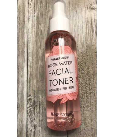 Rose Water Facial Toner Hydrate and Refresh by Trader Joe's (1 Bottle) 4 Fl Oz (Pack of 1)