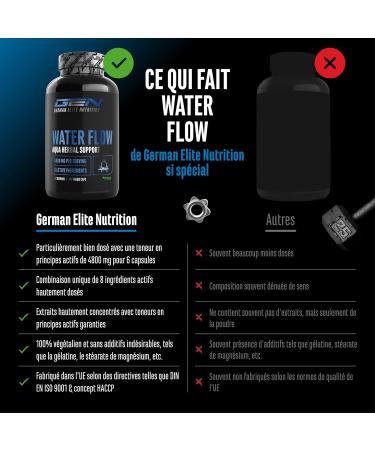  GEN GERMAN ELITE NUTRITION Water Flow Complex - 180 capsules - With nettle dandelion green tea artichoke and cranberry - Tablet-free plant-based formula - Buy Online on GoSupps.com