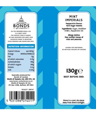 Bonds Mint Imperials 130g - Buy Online on GoSupps.com