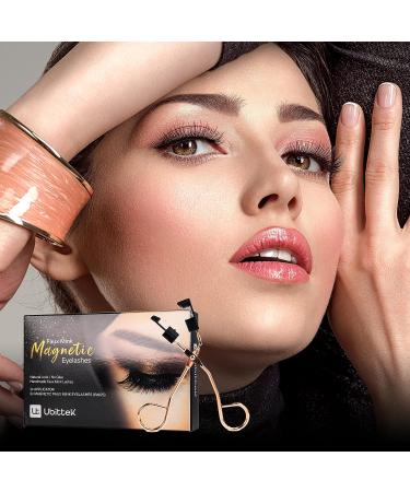 Dual Magnetic Reusable False Eyelashes Set - No Glue Needed | Soft 3D Fake Lashes Extension | Natural Look with Tweezers - 2 Pairs - Buy Online on GoSupps.com