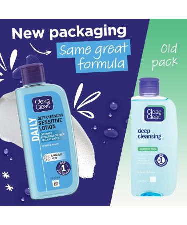 Clean & Clear Deep Cleansing Lotion for Sensitive Skin 200ml - Gentle Face Cleanser (Pack of 1) - Buy Online on GoSupps.com