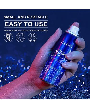 60ML Shiny Glitter Spray for Body, Hair & Clothing | Waterproof & Quick-Drying Formula for Skin, Face & Hair | Highlighter Face Makeup Spray - Buy Online on GoSupps.com