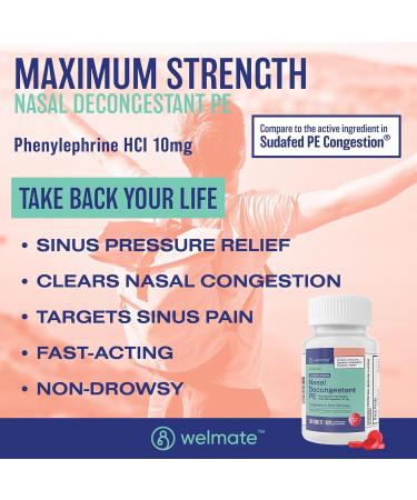 WELMATE Respiratory Relief Bundle: Guaifenesin 600 Mg Mucus Relief (200 Bi-Layer Tablets) + Phenylephrine HCl 10 mg Nasal Decongestant PE (200 Tablets) Sinus Cold & Allergy Support - Buy Online on GoSupps.com