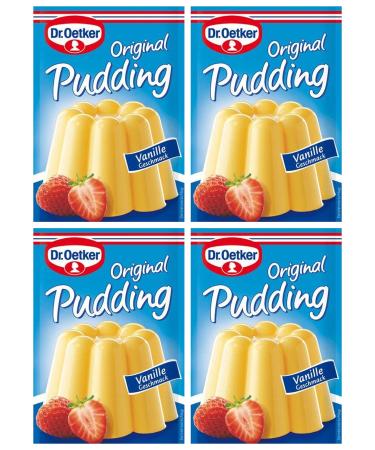 From Germany Dr. Oetker Pudding Original Vanille Geschmack Pack of 4