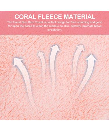 Ciieeo Serviette Masque Visage en Polaire Corail Sangle Amovible Trois Trous pour Soin du Visage et Relaxation Faciale R utilisable - Buy Online on GoSupps.com