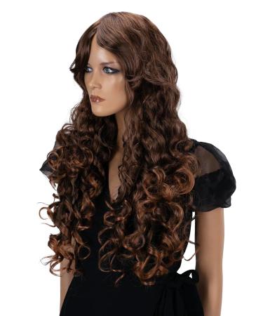 CAISHA Chocolate Brown Wig - Mardi Gras Cosplay Party Long Hair - PP9 #3T30 - Buy Online on GoSupps.com