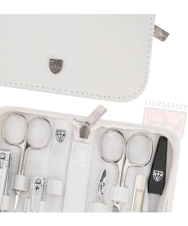3 Swords Germany - manicure pedicure set kit - genuine leather white - Buy Online on GoSupps.com