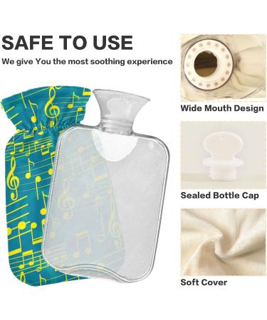 Naanle Musical Grade Hot Water Bottle - 1L Heat & Cold Therapy | Transparent for Bed Hand & Feet Pain Relief | International Shipping - Buy Online on GoSupps.com