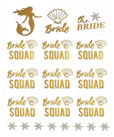 Bride to Be Gold Metallic Temporary Tattoos - 100+ Designs for Bachelorette Party - Buy Online on GoSupps.com