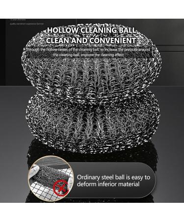 Stainless Steel Wool Scrubber Steel Scouring Pad with Long Handle 304 Steel Wool Scrubber for Kitchens Steel Wool Scrubber Pad with Strong Cleaning Ability for Pots Pans Grills and Sink 33*8cCm/12.99*3.15 inches - Buy Online on GoSupps.com