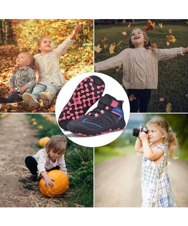 Buy SUYSTEX Children's Hiking Shoes | Quick Release | Boys & Girls | EU Sizes 24-35 | Black & Pink - Buy Online on GoSupps.com