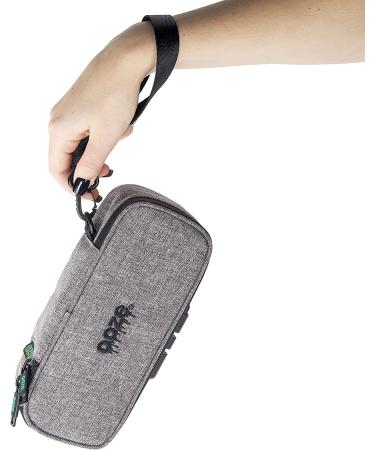 Ooze Smell Proof Pouch Smoke Gray - 4x9x3 Travel Bag with Lock and Carbon Lining - Odor Proof and Discreet Herb Guard - Buy Online on GoSupps.com