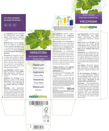 Master Root (Peucedanum Ostruthium) Rhizome Tincture - Vegan Alcohol-Free Liquid Extract 100ml | Dietary Supplement for Natural Health - Buy Online on GoSupps.com