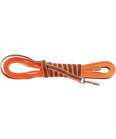 IDC Color & Gray Rubberized Dog Leash - 20mm x 10m with Loop | Durable Orange-Gray Design for Worldwide Shipping - Buy Online on GoSupps.com