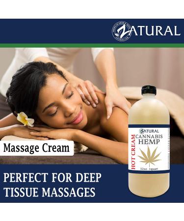 Zatural Hemp Hot Cream with Essential Oil Blend - 8oz Pump - Buy Online on GoSupps.com