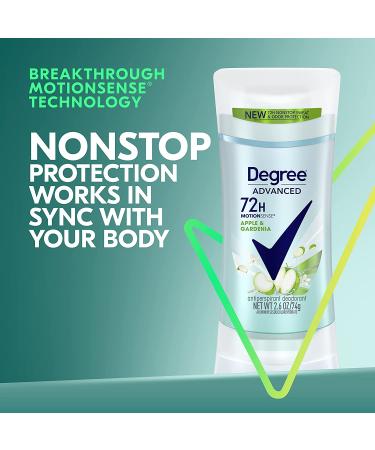 Degree Advanced Antiperspirant Deodorant for Women - 72-Hour Apple & Gardenia Protection, 4-Pack (2.6 oz Each) - Buy Online on GoSupps.com