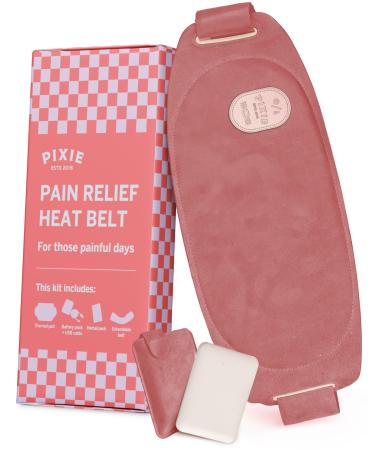Pixie Period Heating Pad for Cramps - Thinnest Wearable Heating Pad for Feminine Care - Unnoticeable Under Clothes - Best Portable Pain Relief Heat Belt On The Market - Hours of Menstrual Pain Relief Coral Pink