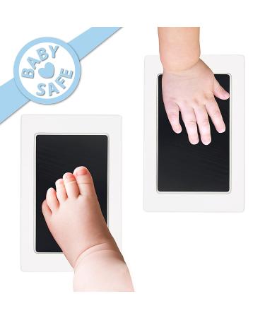 Inkless Baby Handprint and Footprint Kit - Safe, Clean Touch Ink Pad for Babies - Perfect Family Memory or Gift - Black Print by Tiny Gifts - Buy Online on GoSupps.com