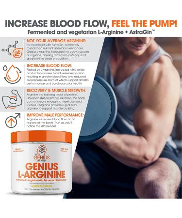 Genius L Arginine Powder - Lemon Flavor - 30 Servings | Boost Energy & Performance - Buy Online on GoSupps.com