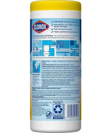 Clorox Disinfecting Wipes - Crisp Lemon Scent, 35 Count | Bleach Free Cleaning Wipes - Buy Online on GoSupps.com