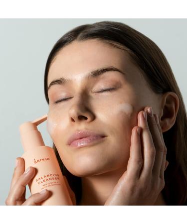 Karuna Balancing Facial Cleanser - Hydrating Foaming Face Wash with Red Clover & Snow Mushroom | Soothing Lavender Water | 150 ml | International Shipping - Buy Online on GoSupps.com