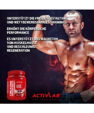 Activlab Creatine Monohydrate 500g - Chewing Gum Flavor | 83 Portions | 4.5g Creatine | Power & Endurance | For Bodybuilders & Athletes | 3x Lab Tested | Includes Measuring Cup - Buy Online on GoSupps.com