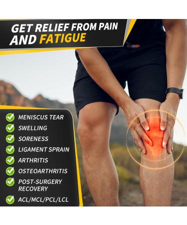 Buy Cambivo Knee Brace for Men & Women Compression Support with Stabilizers & Gel Pad for Arthritis Sports Running Volleyball - XL Black/Gray (2 Pieces) - Buy Online on GoSupps.com