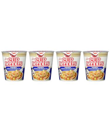 Nissin Cup Noodles Soy Sauce Shrimp - Instant Asian Soup 4 Pack (63g each) - Quick & Delicious! - Buy Online on GoSupps.com
