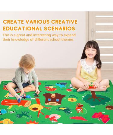 Ospalem 3.3ft Felt Story Board Set - Interactive Farm Animals Playset for Children | Early Learning & Reusable Wall Hangs - Buy Online on GoSupps.com
