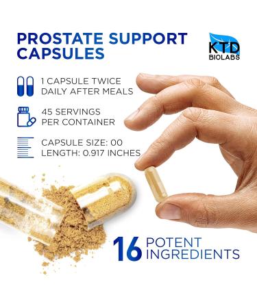 KTD BIOLABS Prostate Health Supplements for Men - 90 Capsules - Bladder Control & Urinary Tract Support - Made in USA - Buy Online on GoSupps.com