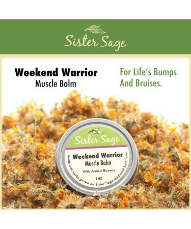 SISTER SAGE Weekend Warrior 2 oz All Natural Sore Muscle Balm with Arnica - Unscented - Buy Online on GoSupps.com