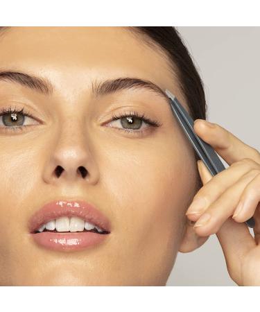 Tweezerman Stainless Steel Slant Tweezer - Precision Eyebrow Tweezers for Men & Women (Blue Stone) - Buy Online on GoSupps.com